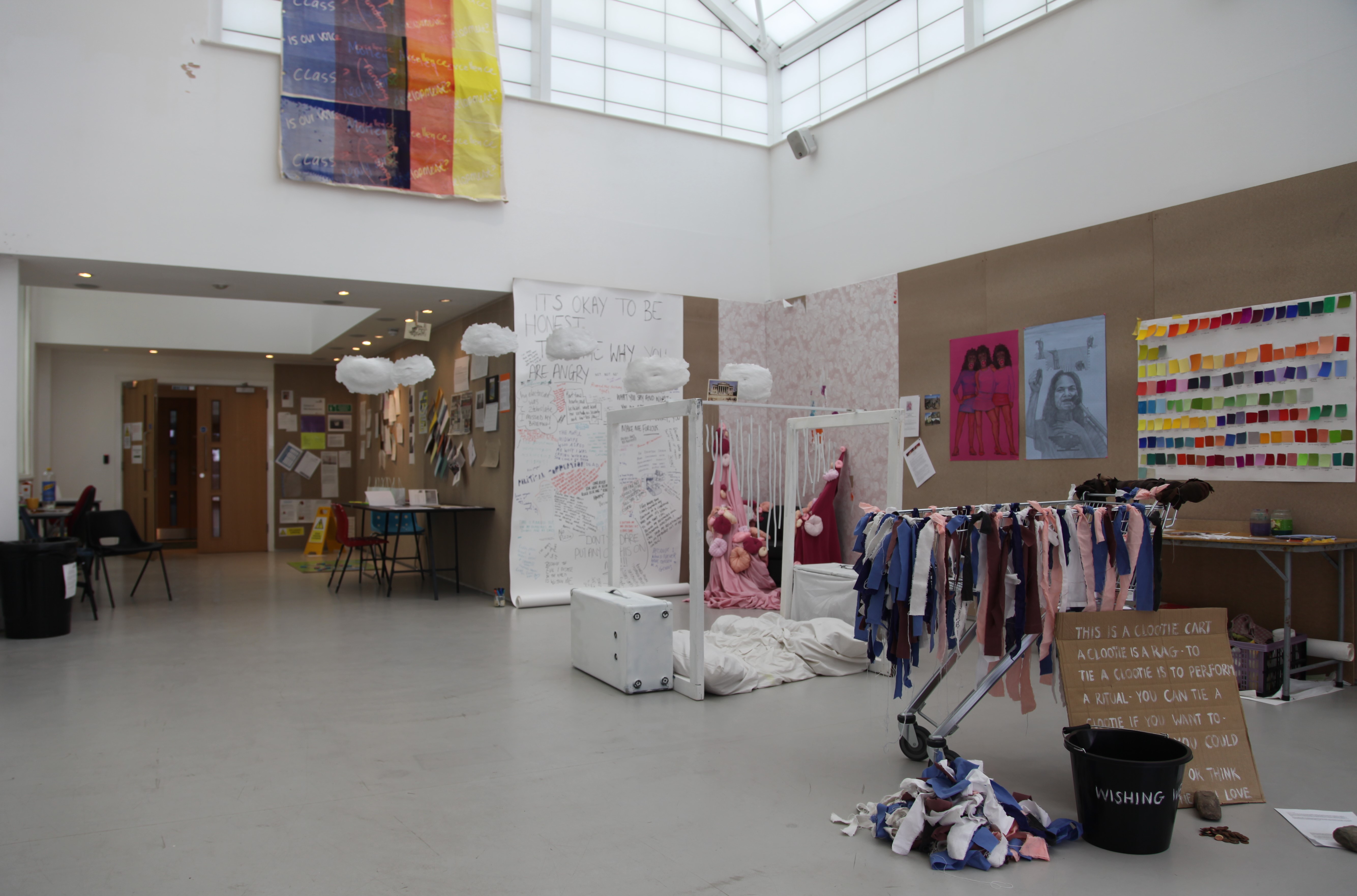 Installation view. Messy Democracy at the Hanover Project, University of Central Lancashire