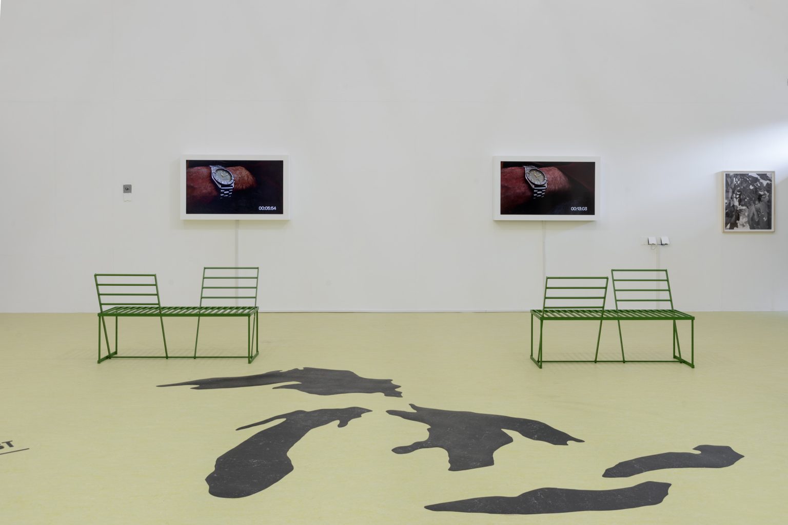 Becky Beasley, 'A Gentle Man (Part II) (1975-2029)' installation view at QUAD, Derby. Photograph by Nigel Green.