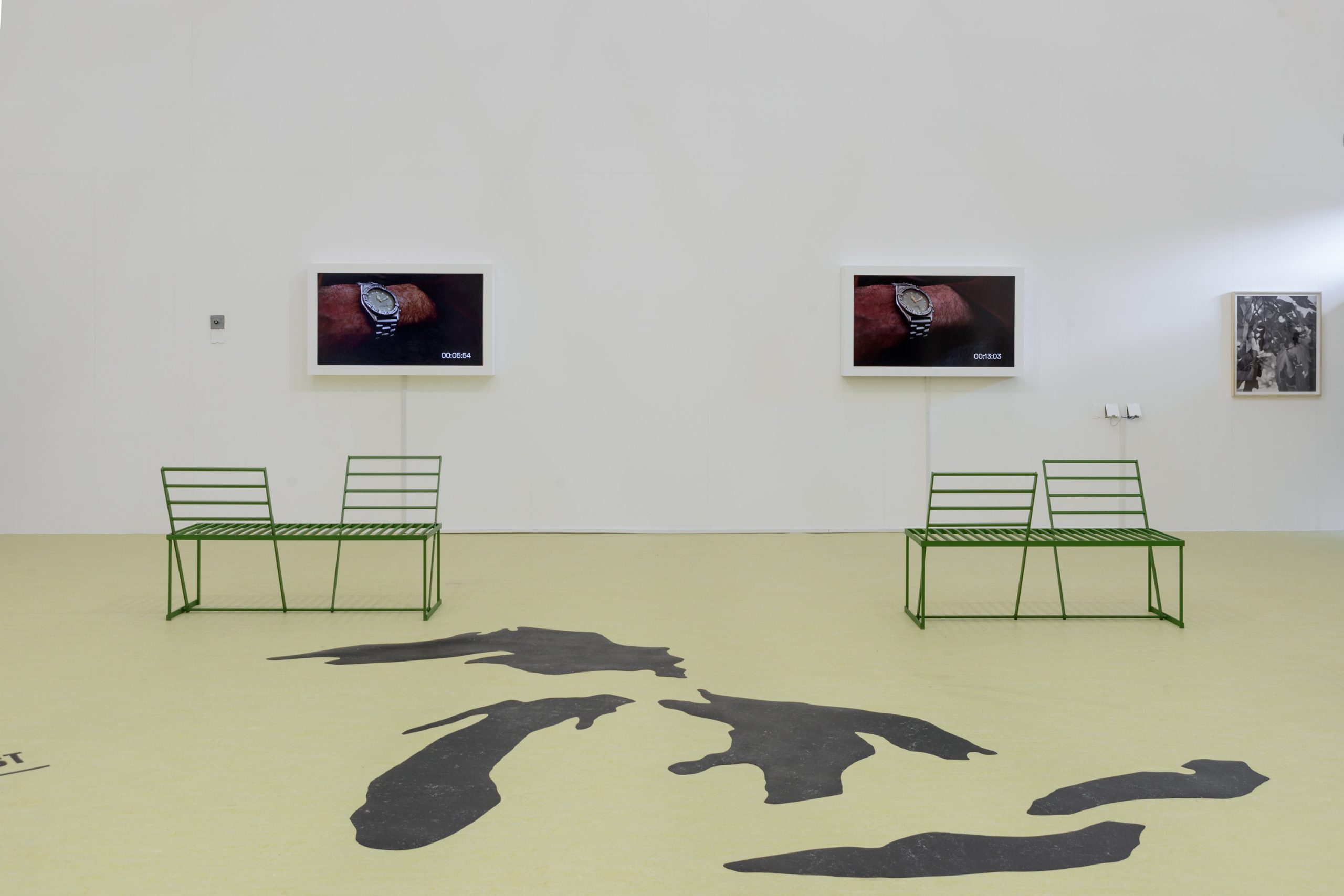 Becky Beasley, 'A Gentle Man (Part II) (1975-2029)' installation view at QUAD, Derby. Photograph by Nigel Green.