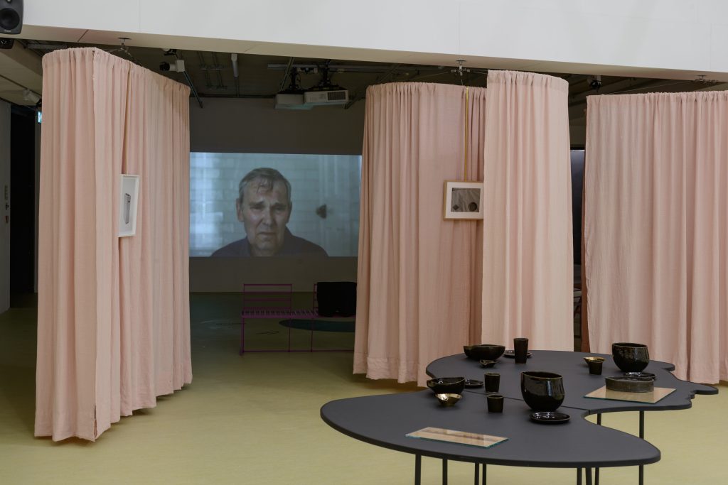 Becky Beasley, 'A Gentle Man (Part II) (1975-2029)' installation view at QUAD, Derby. Photograph by Nigel Green.